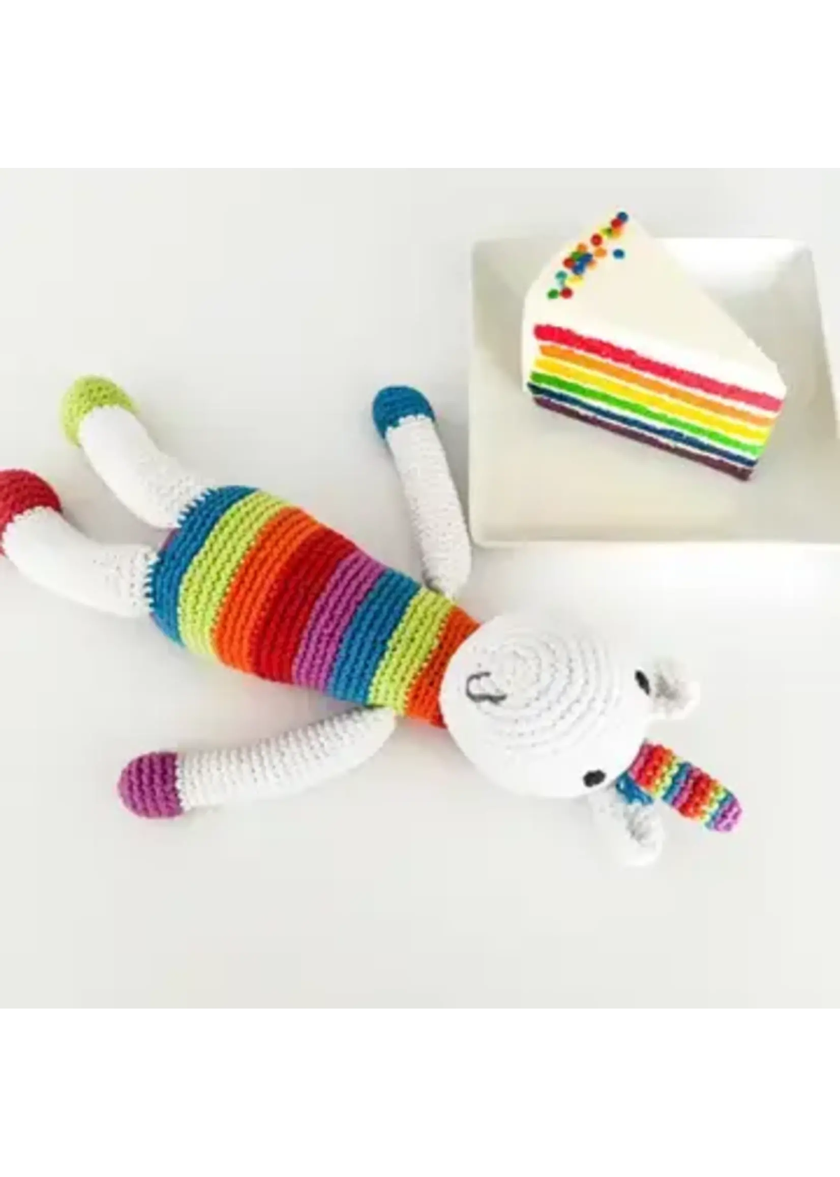 Pebble Mini Rainbow Unicorn Crochet Doll