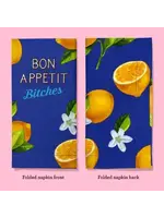 Bad Grandma Designs Bon Appetit Bitches napkins