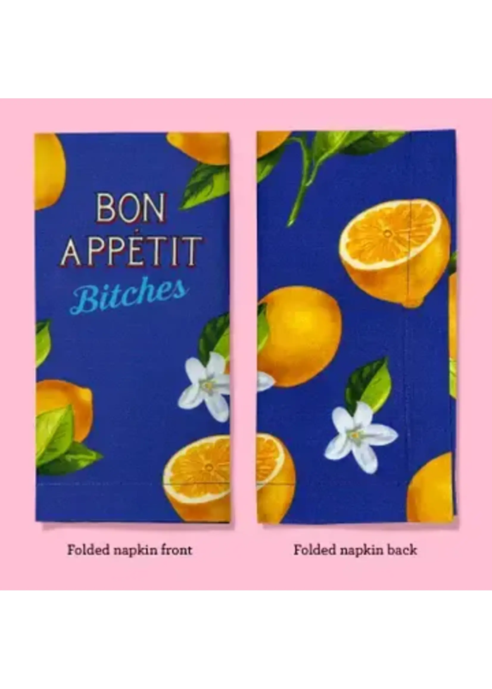 Bad Grandma Designs Bon Appetit Bitches napkins