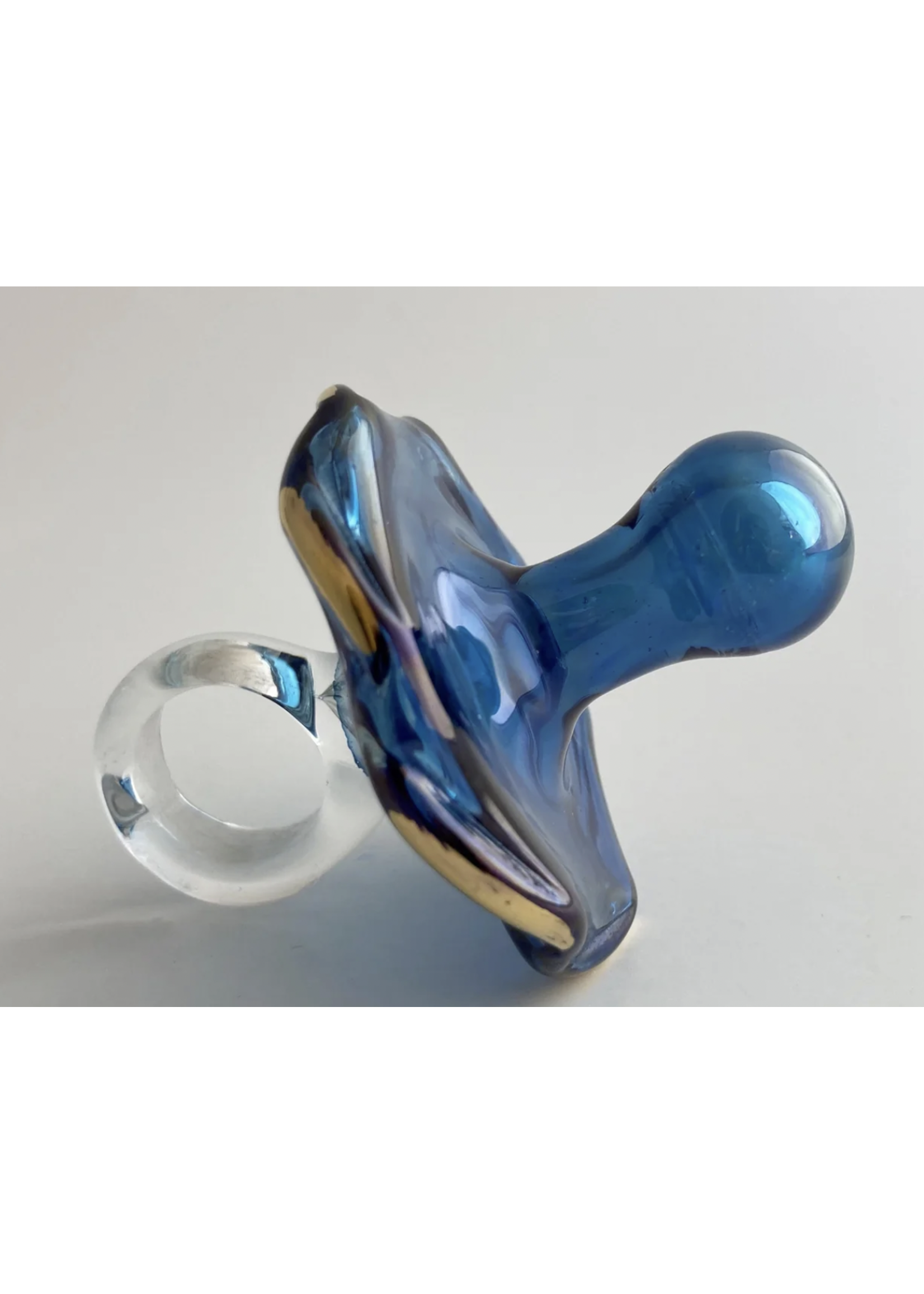 Dandarah Blown Glass Ornament - Pacifier: Blue