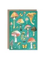 Biely & Shoaf Colorful Mushrooms blank card