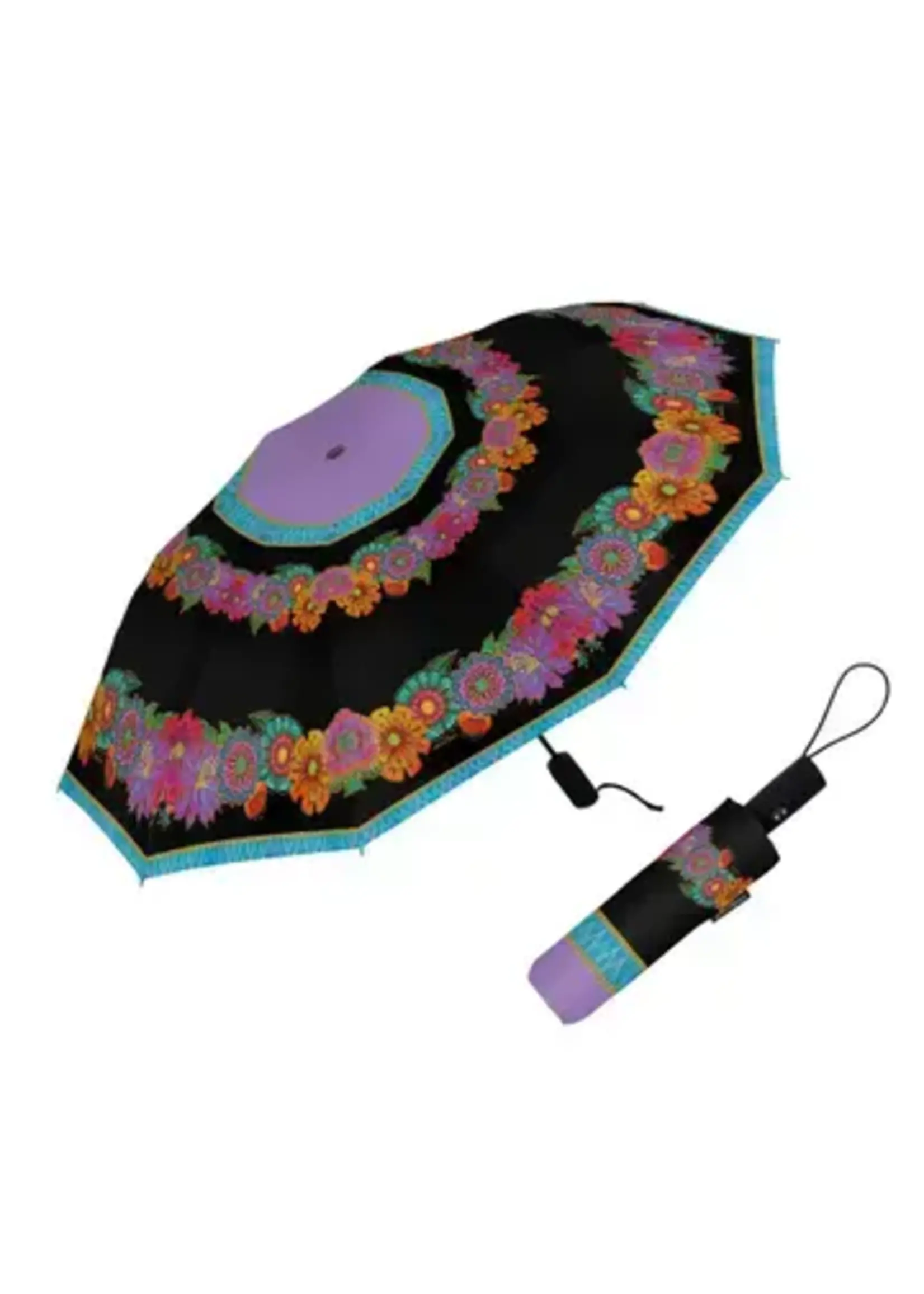 RainCaper Travel Umbrella -Laurel Burch " Blooms"