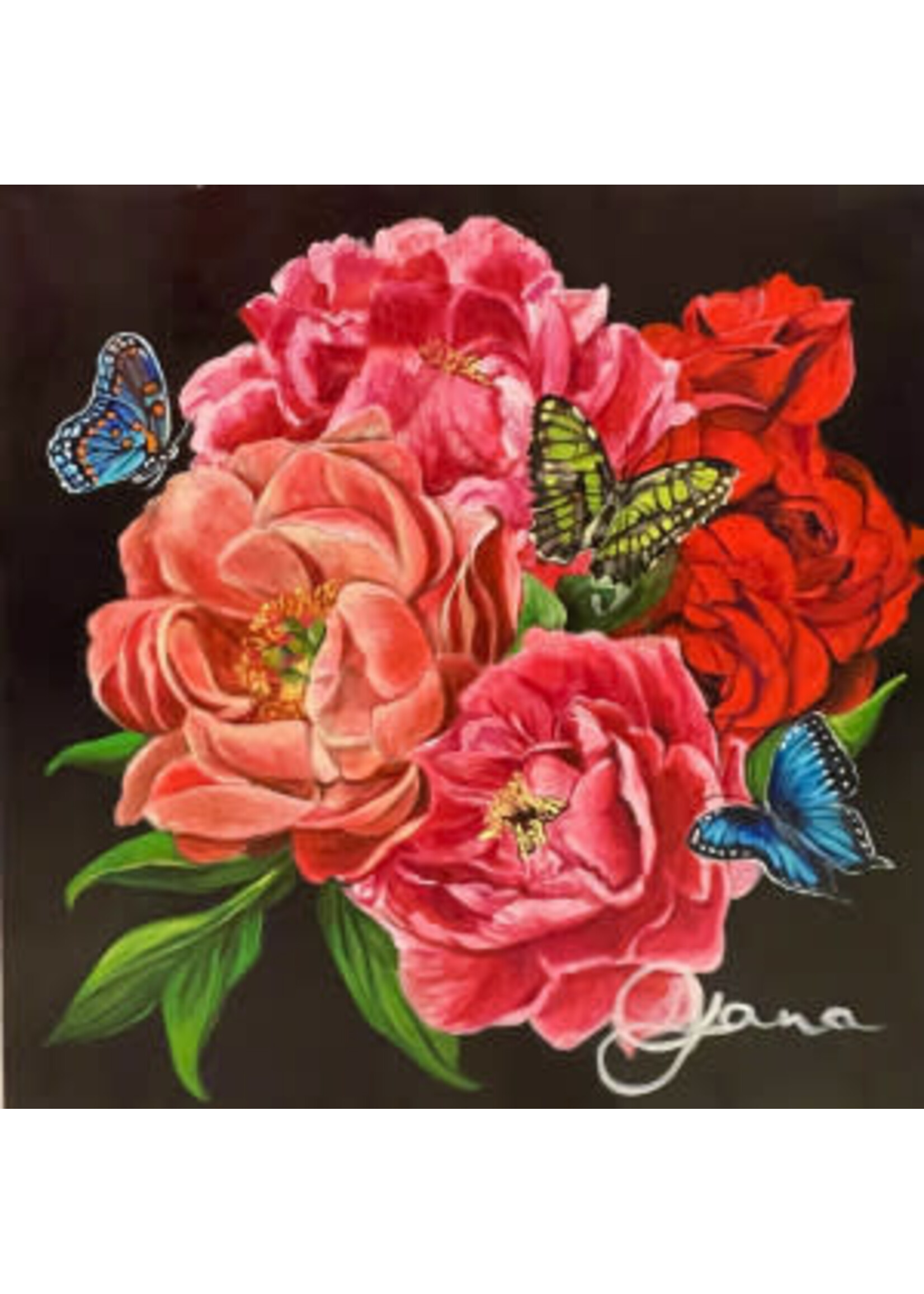 Jana Aspeling Jana Aspeling Acrylic Original- Aria's Garden -  Butterflies