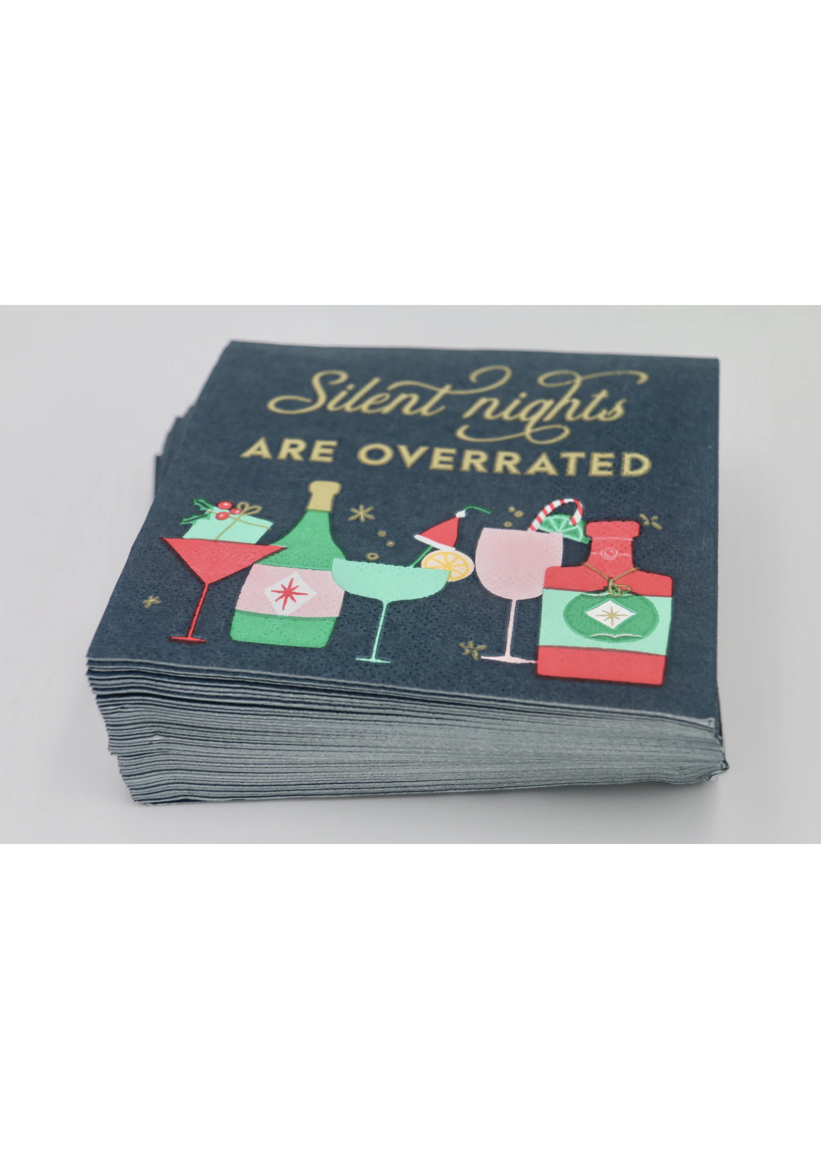 Soiree-Sisters Silent Nights are Overrated Cocktail Napkins