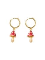 Fable England Fable Enamel Mushroom Earrings