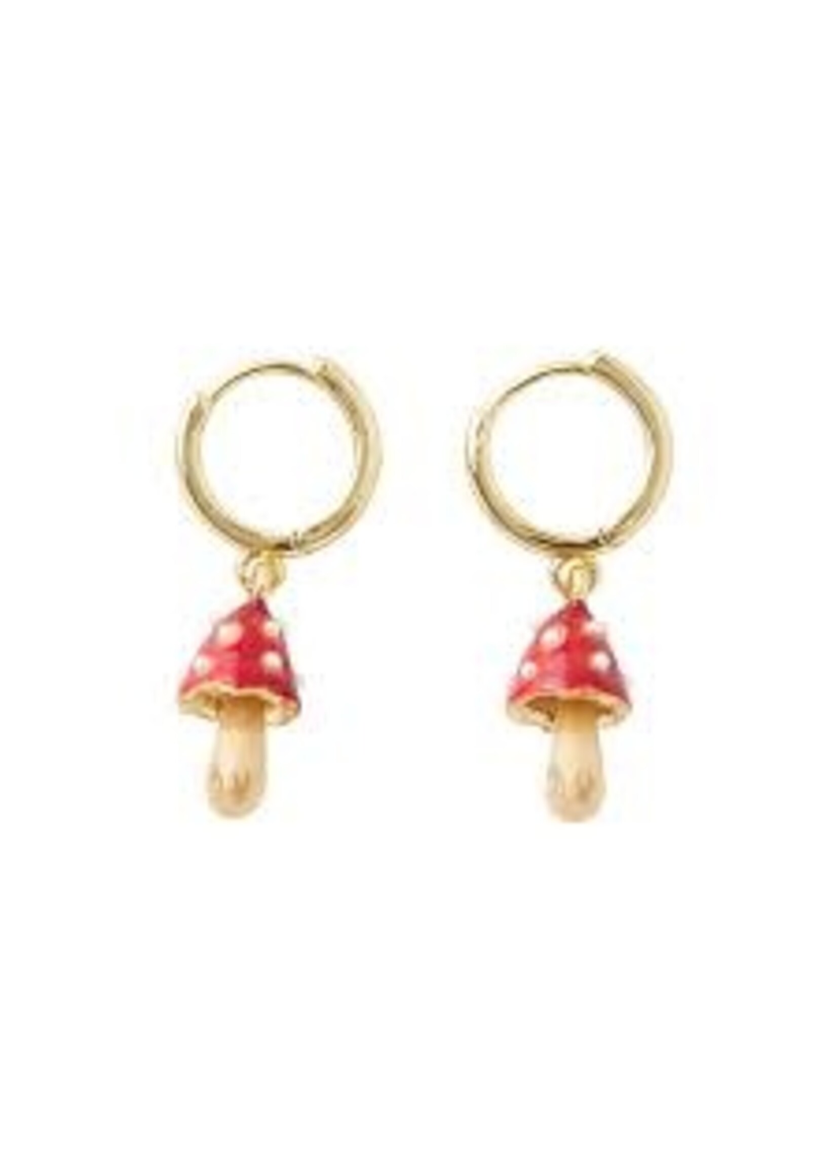 Fable England Fable Enamel Mushroom Earrings