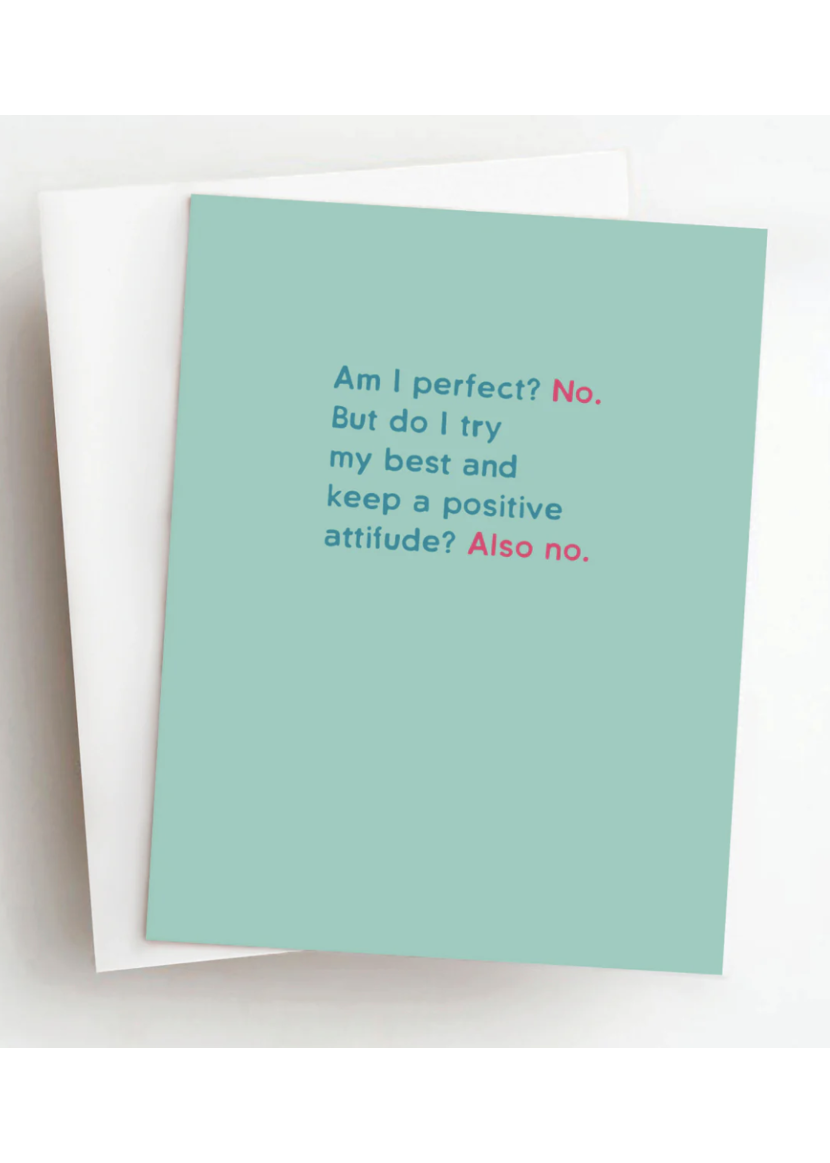 Skel&Co. Am I perfect? No.  card