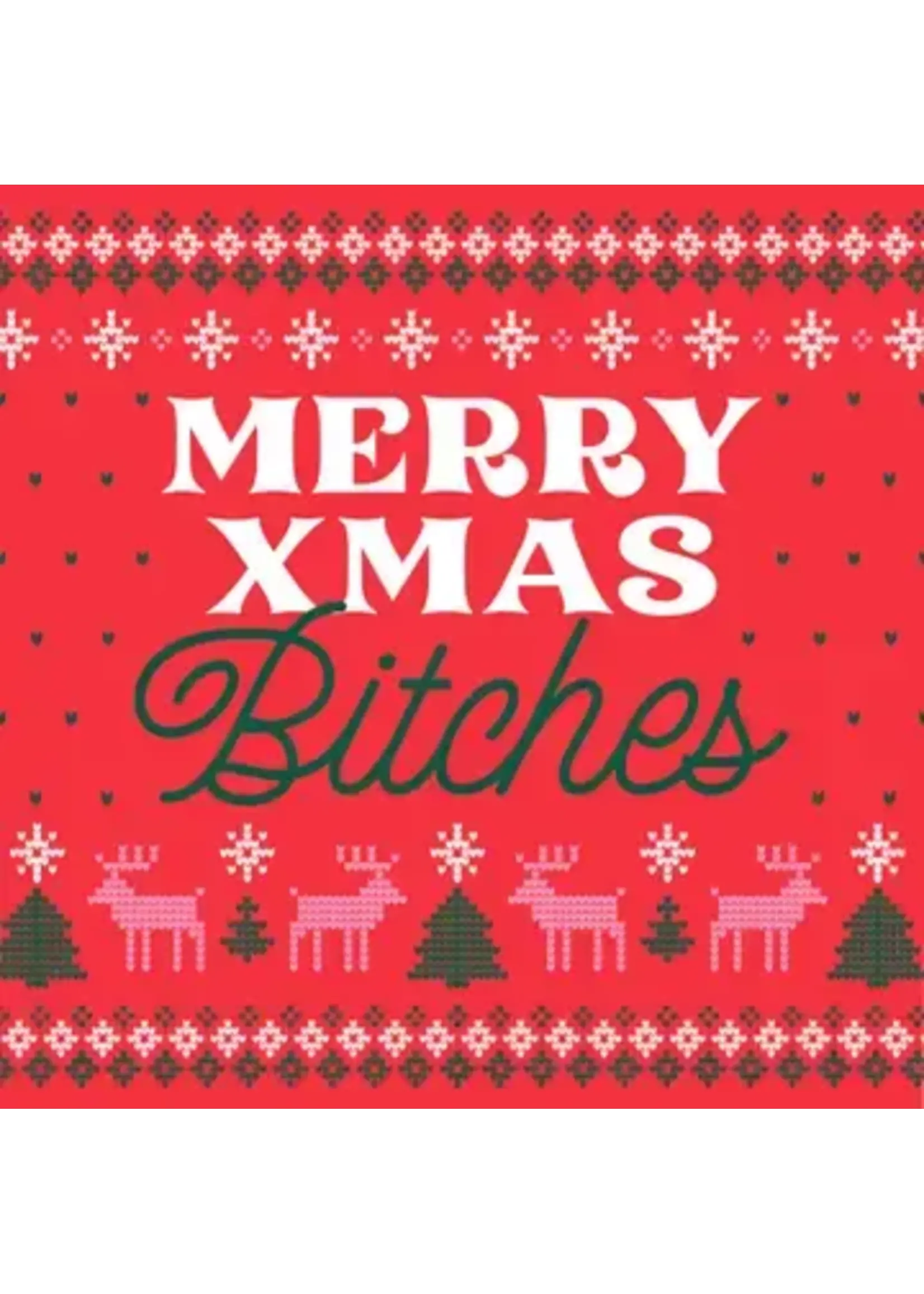 Soiree-Sisters Merry Xmas Bitches cocktail napkin