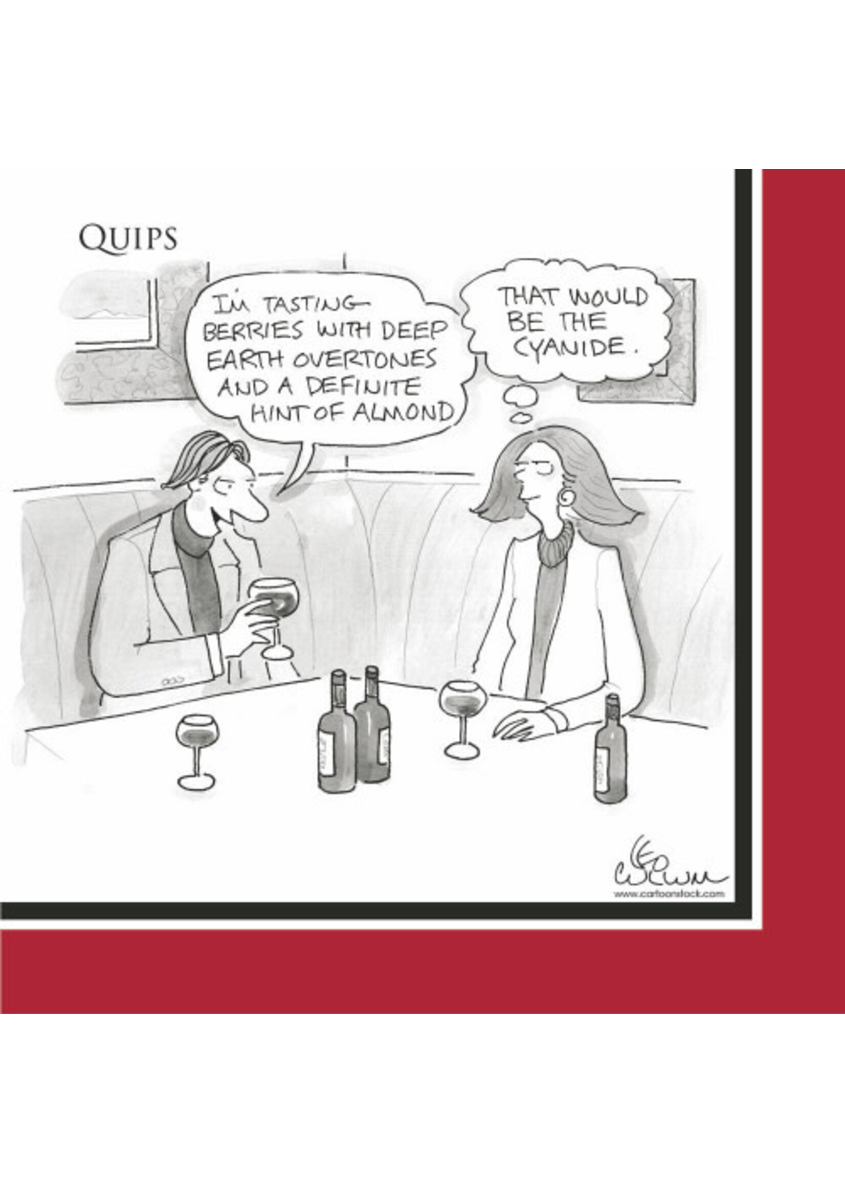 Paper Products Design Cyanide Beverage/Cocktail Napkin