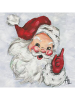 Paper Products Design Jolly St. Nick Beverage/Cocktail Napkin