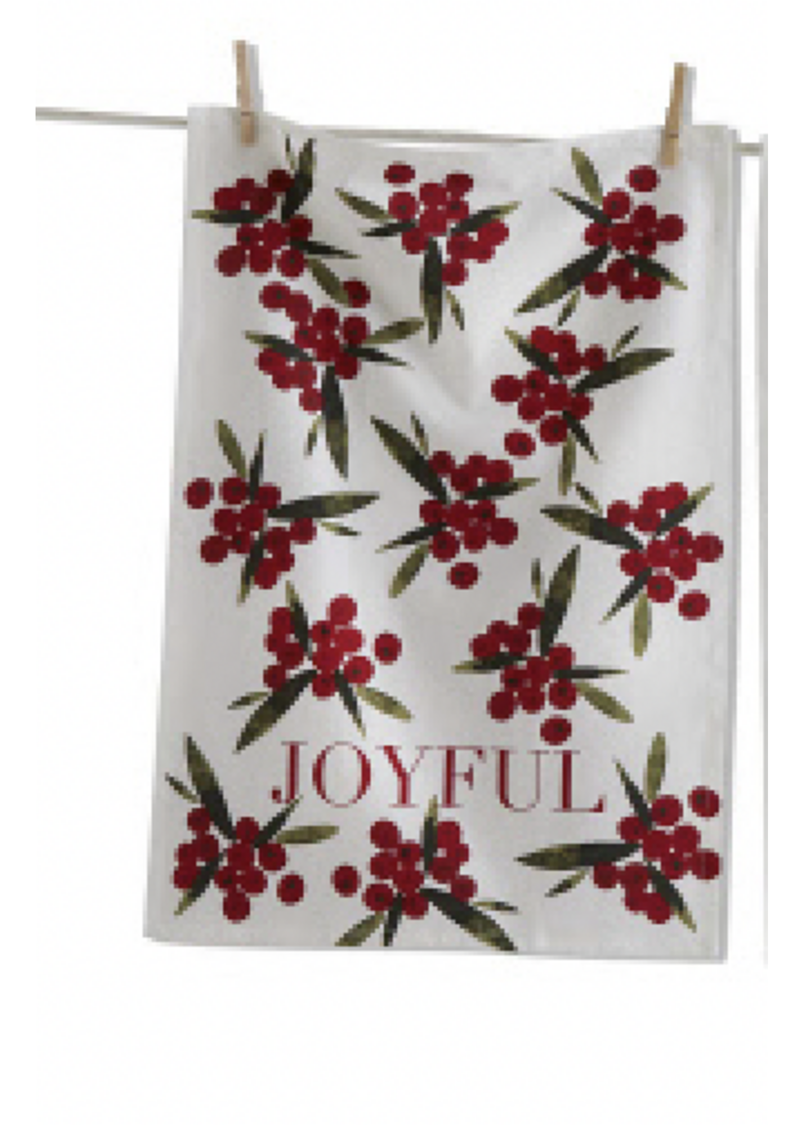 Tag Sprig Dish/Tea Towel - Joyful