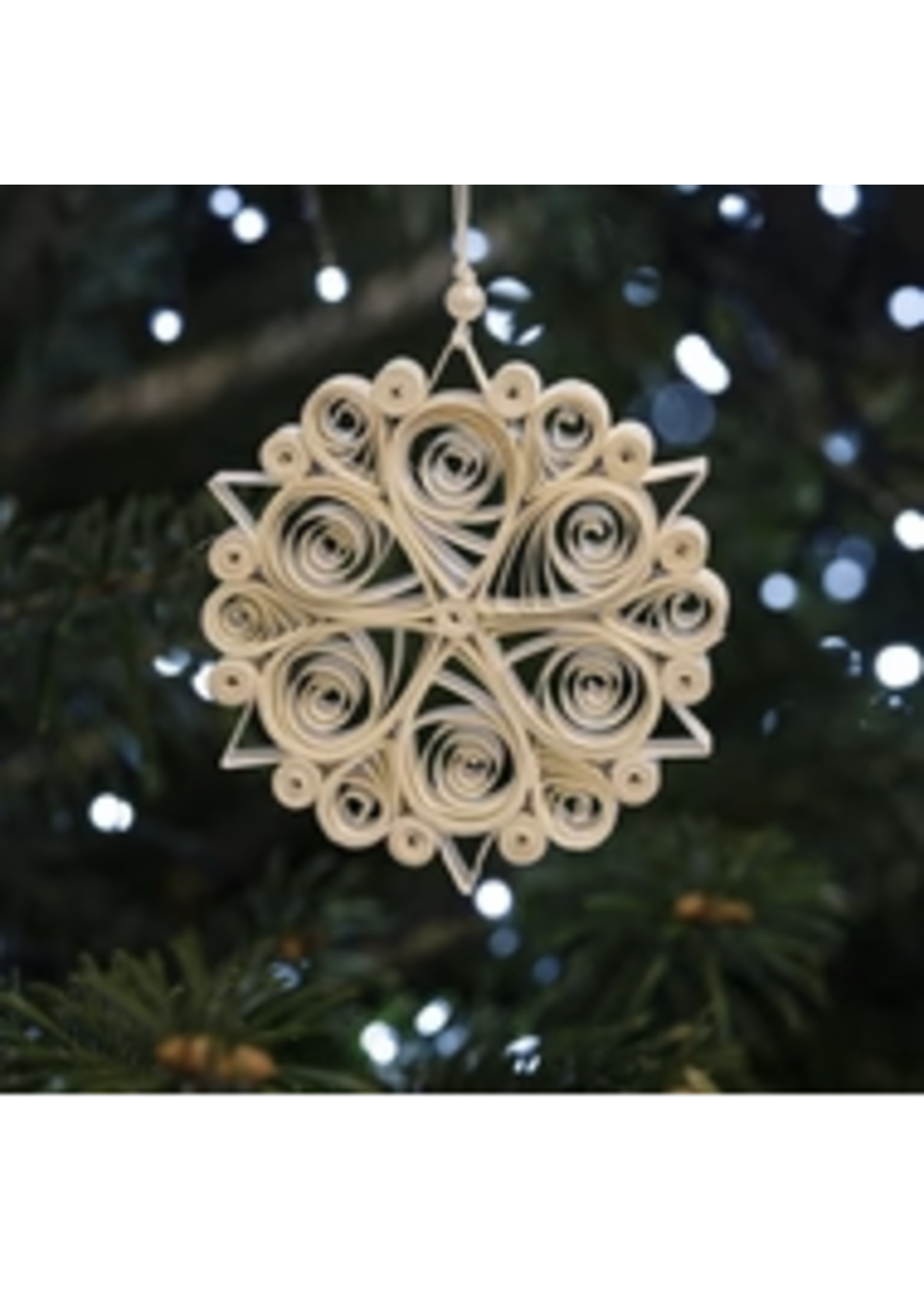 Bollywood Quilled Libra Snowflake Paper Hanging Decoration