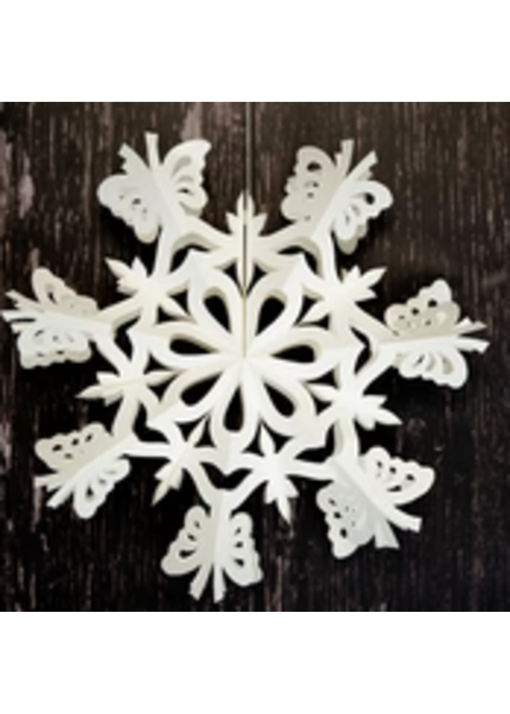 Bollywood Mensa White Paper Snowflake 32cm