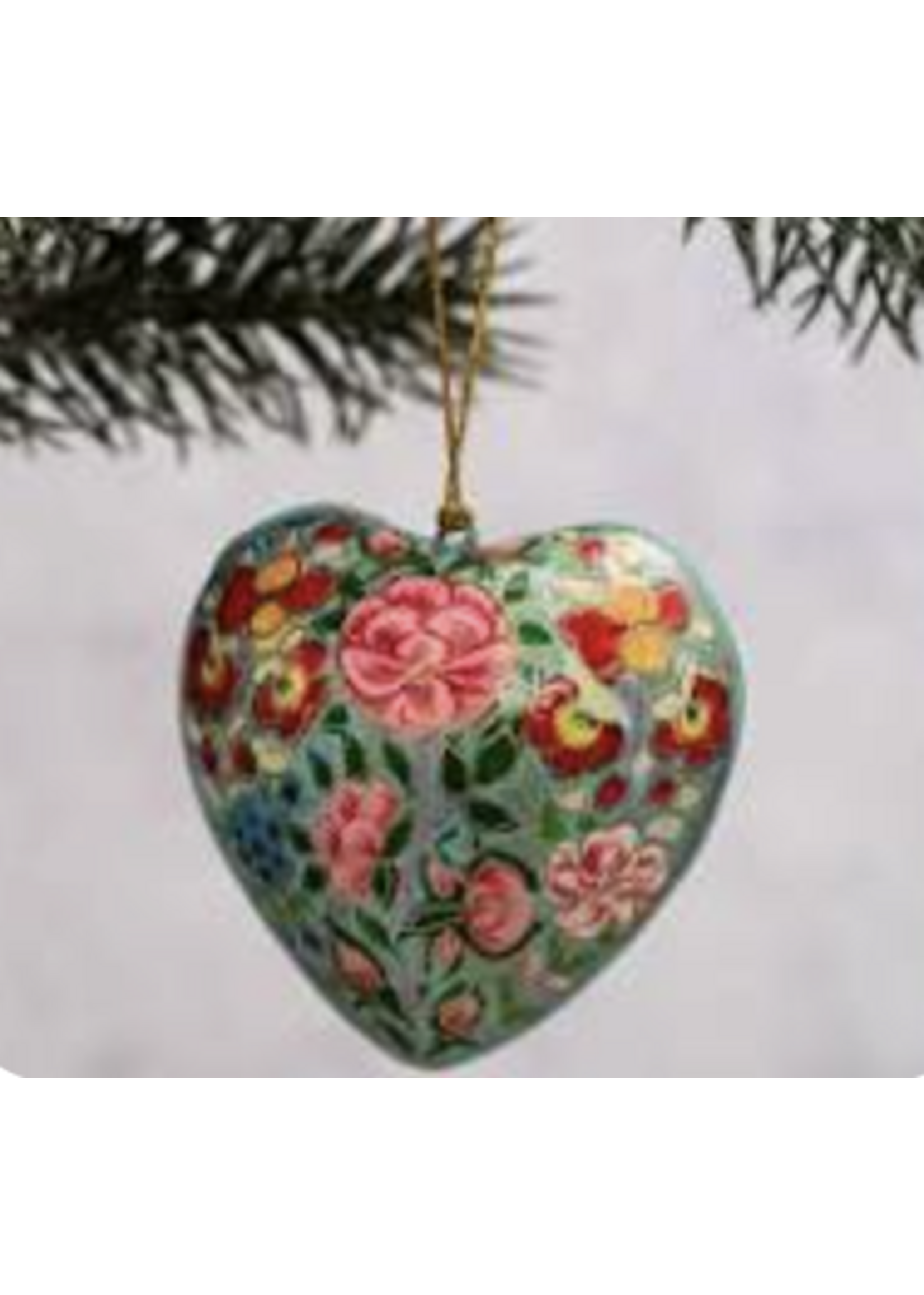 Bollywood Indian Floral Heart Ornament