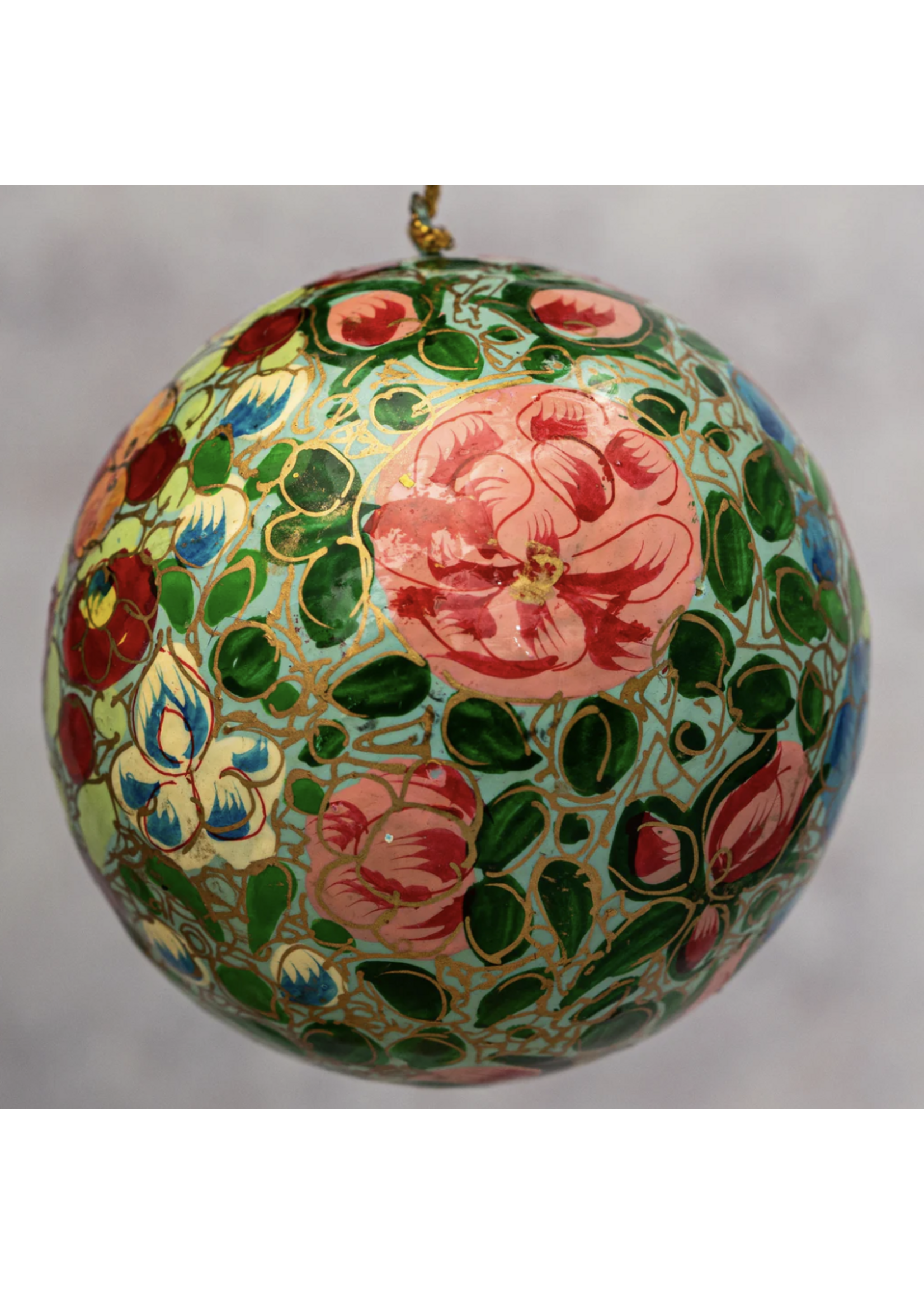 Bollywood 3" Indian Floral  ball ornament