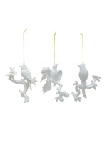 Creative Co-Op Bird on Branch Resin Ornament each