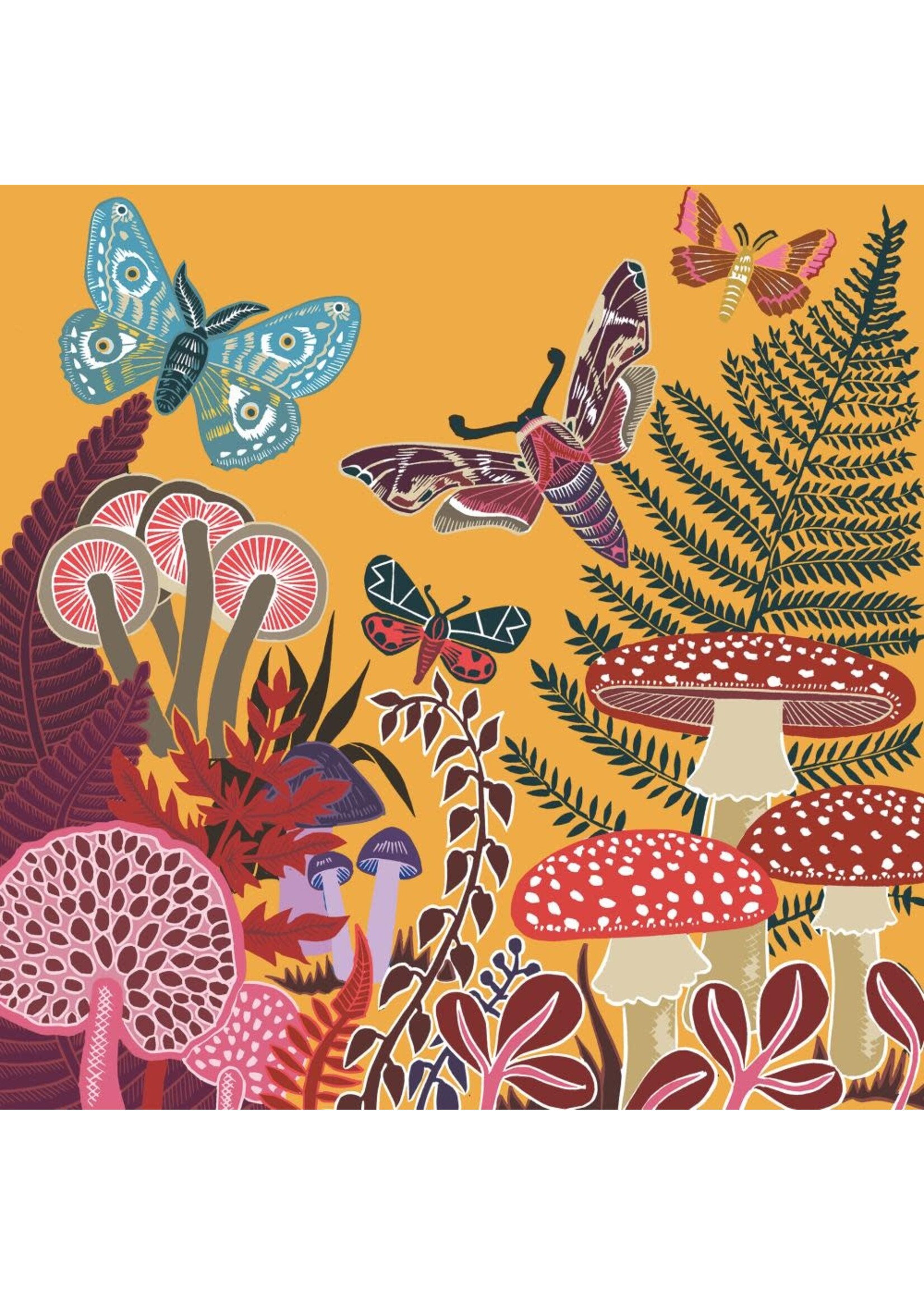 Paper Products Design Beverage/Cocktail Napkin - Autumn Forest