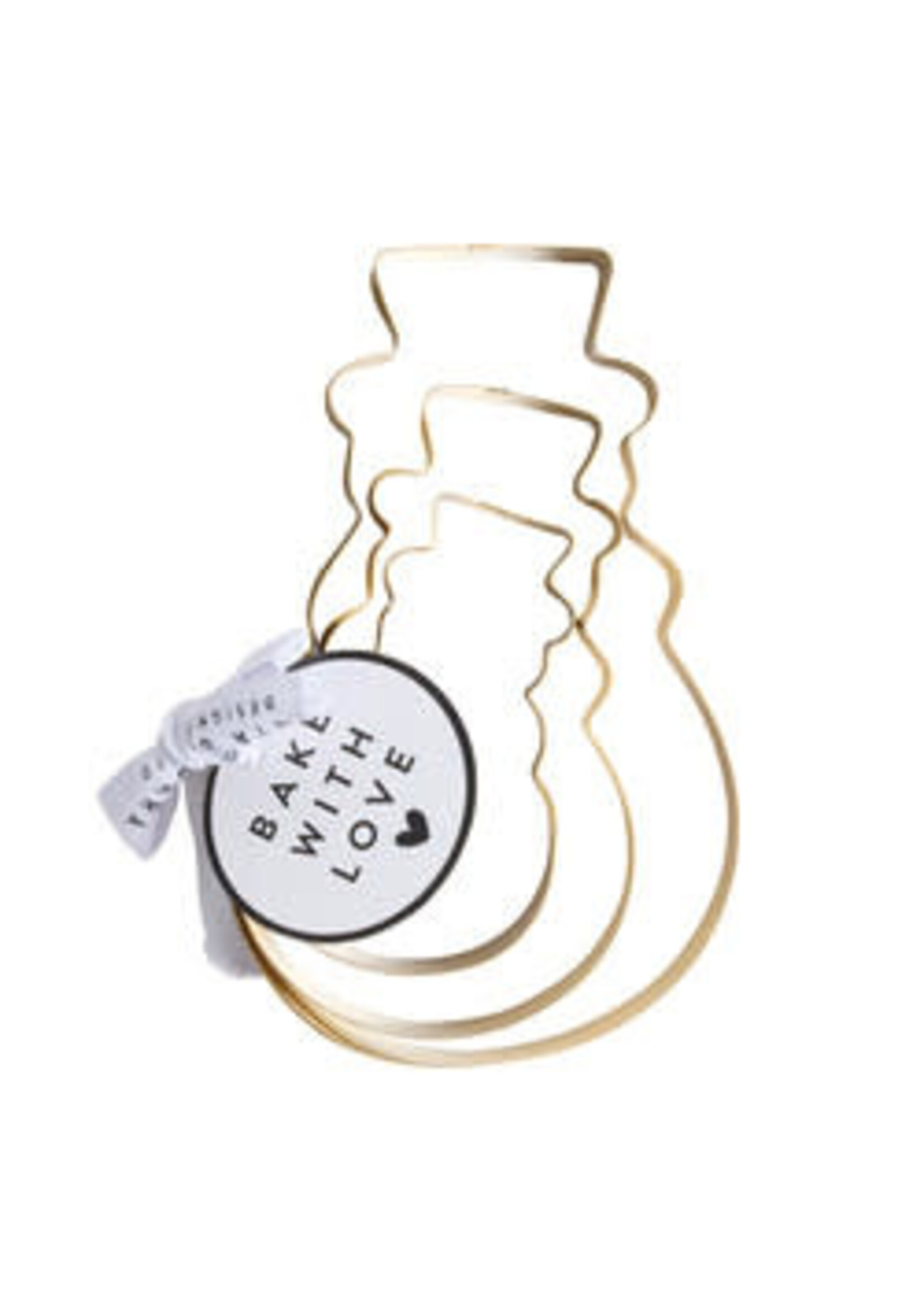 Creative Brands Cookie Cutter - Snowman - set of 3 Gold