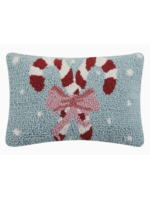 Peking Handicraft Holiday Candycanes Hook Pillow