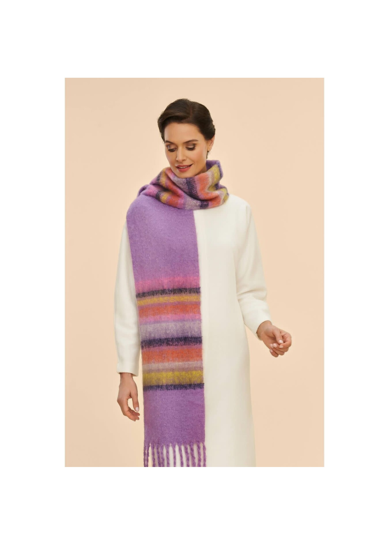 Powder UK Sammy Cosy Knitted Scarf - Violet