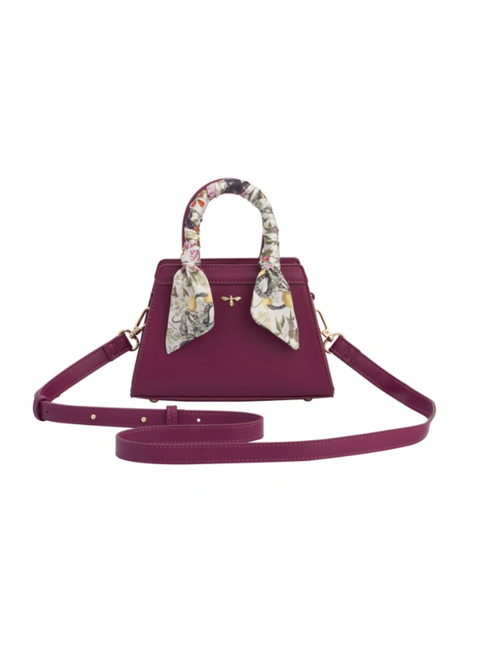 Fable England Fable Floral Engravings Mini Plum Tote