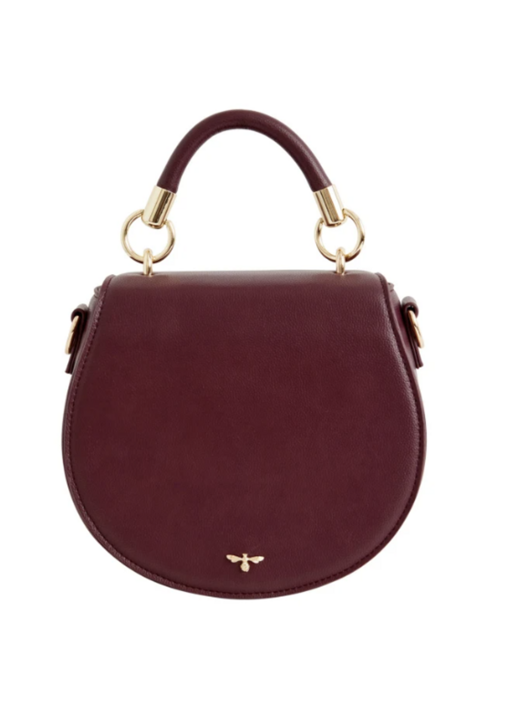 Fable England Fable Liberty Saddle Bag - Burgundy Vegan Leather