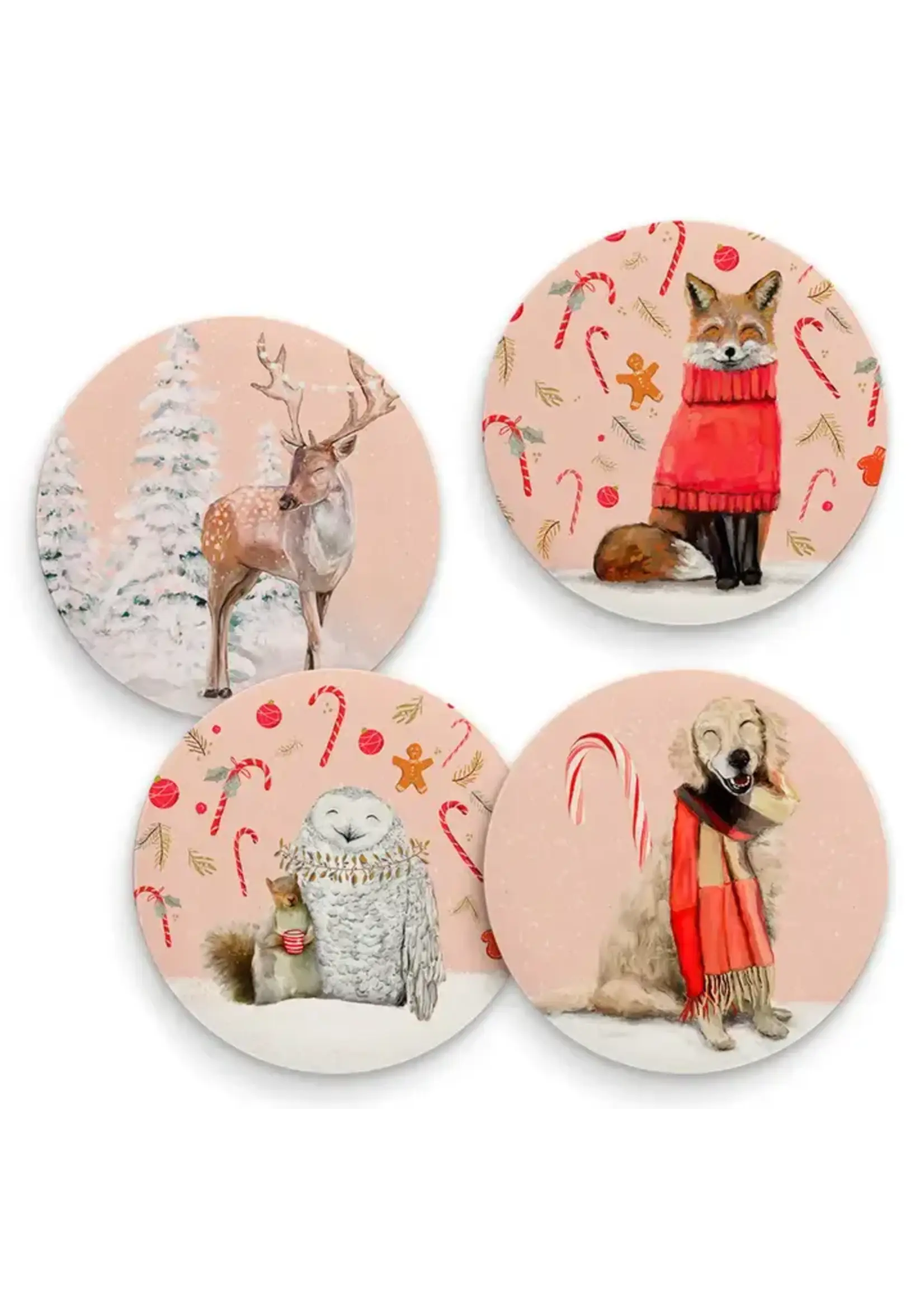 Greenbox Art Hot Cocoa- Set of 4 Coasters