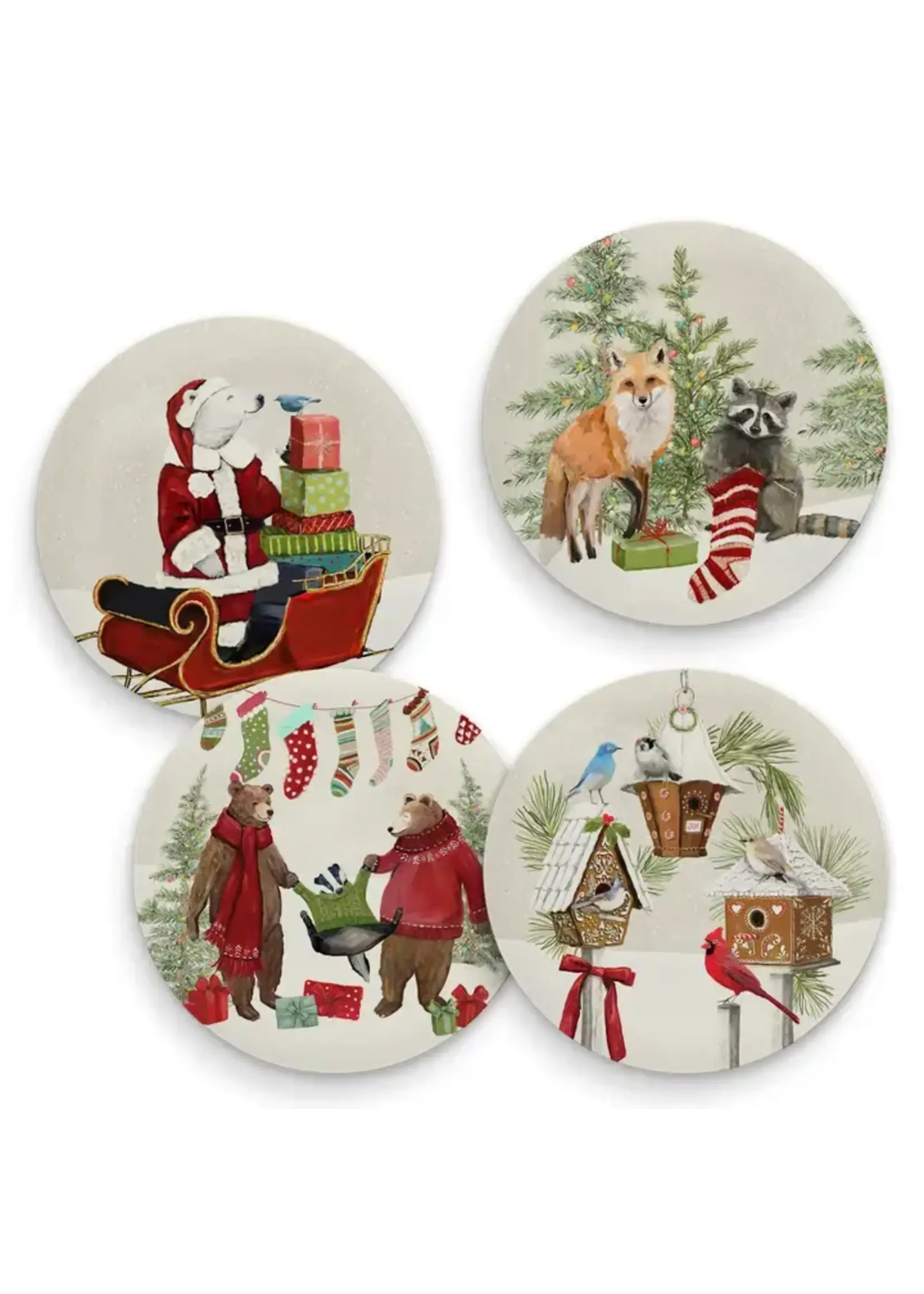 Greenbox Art Winter Woodland - Set of 4 Coasters