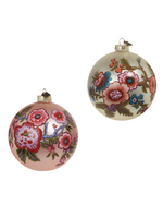 Vintage Floral Ball Ornament