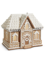 Razz Imports Lighted Giant Gingerbread House - White/Ginger