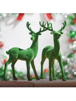 Razz Imports Green Flocked Deer
