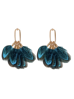 St, Armands of Sarasota Peacock Feather Tassel earrings