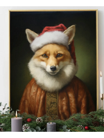 Ink & Drop Christmas Animal Portrait - Fox  12 x 16