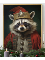 Ink & Drop Christmas Animal Portrait - Raccoon  12 x 16