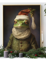 Ink & Drop Christmas Animal Portrait -Frog 19 x 27