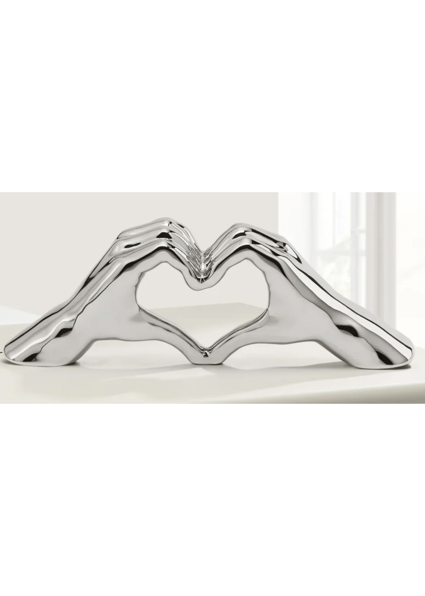Torre & Tagus Silver Gesture Hand -  Heart fingers