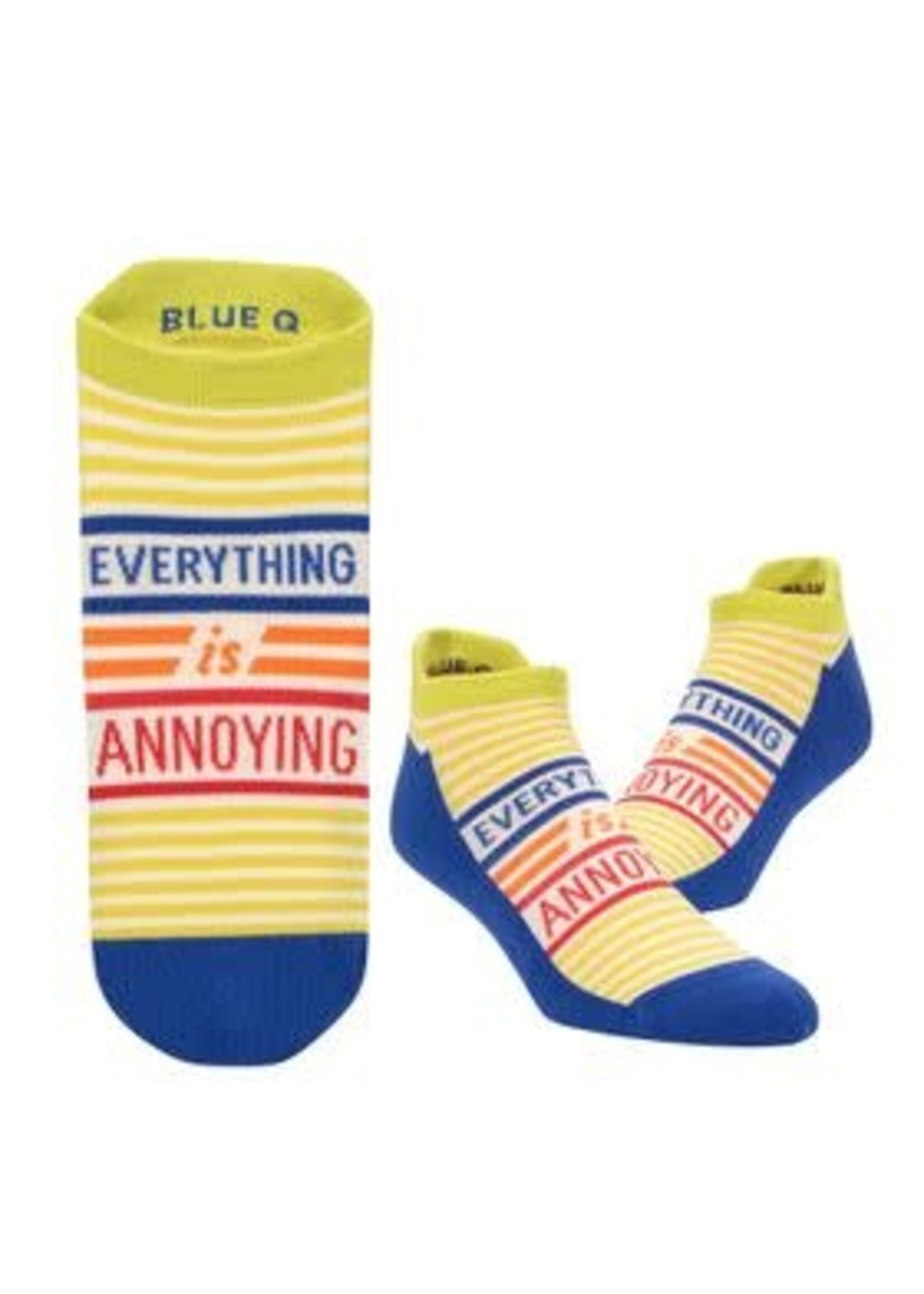 Blue Q Everything Is Annoying Sneaker Socks