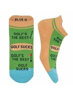 Blue Q Golf Sucks Sneaker Socks
