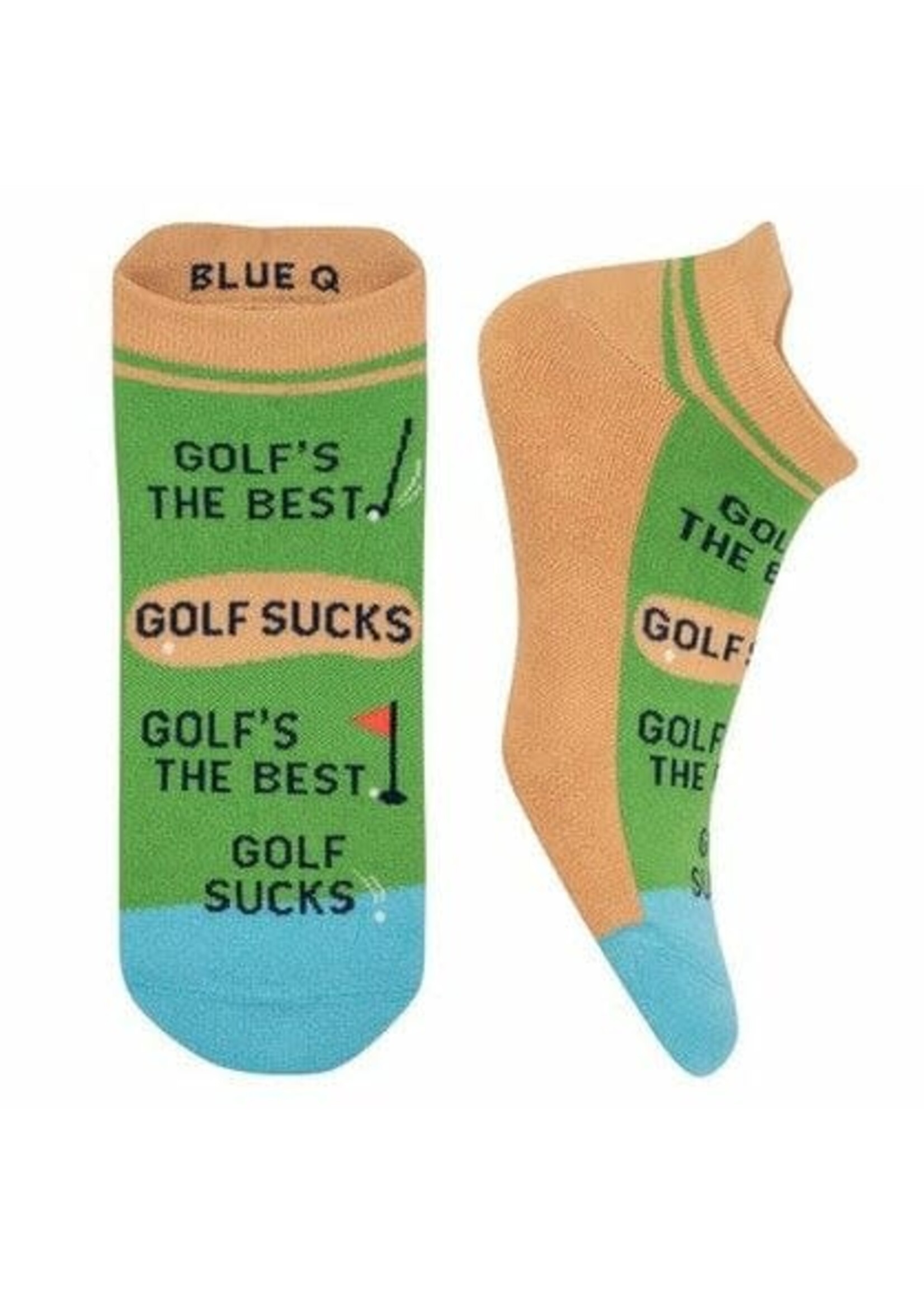 Blue Q Golf Sucks Sneaker Socks