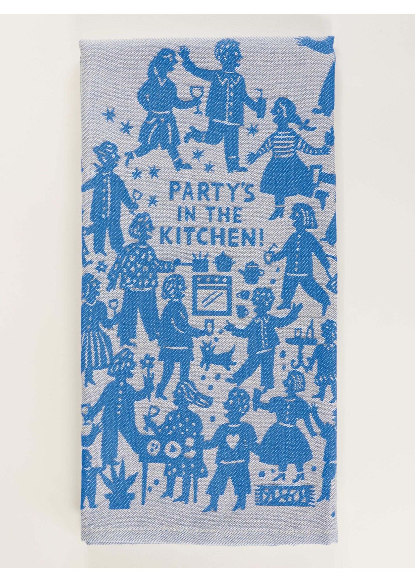 Blue Q Party In The Kitchen Woven Dish/Tea Towel