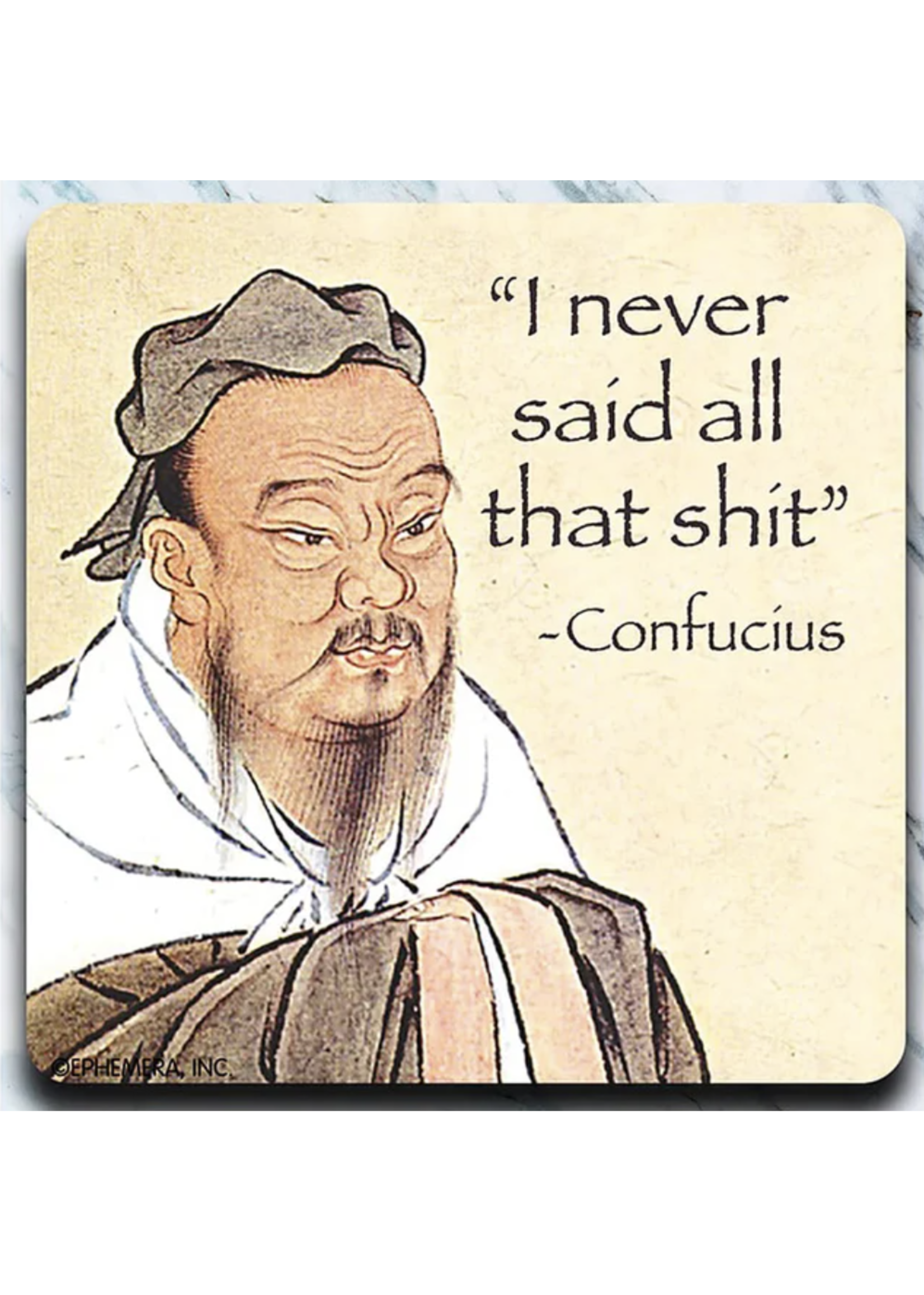 High Cotton Foam Coaster -  Confucious