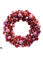 Razz Imports 24" Pink/Red Glitter Ball Wreath