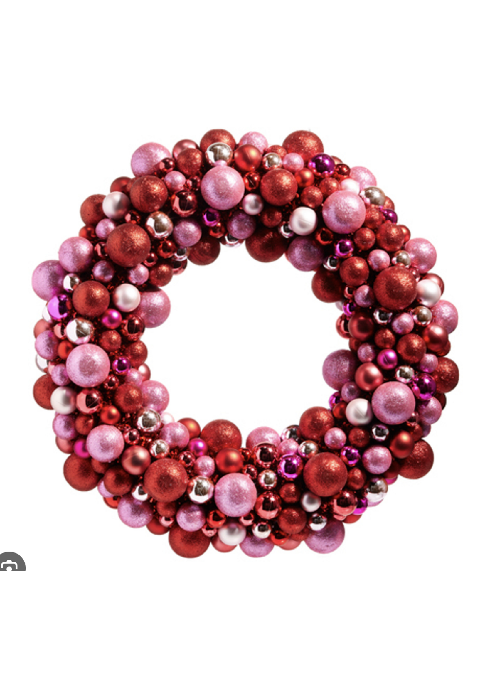 Razz Imports 24" Pink/Red Glitter Ball Wreath
