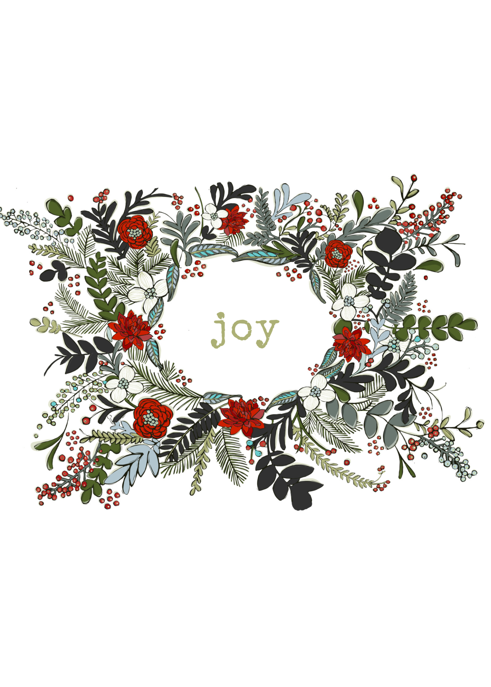 Newfolk & Cabin Joy-Floral Christmas Card