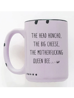 Prairie Chick Prints The Head Honcho, The Big Cheese, The Motherfucking Queen Bee - Purple Mug