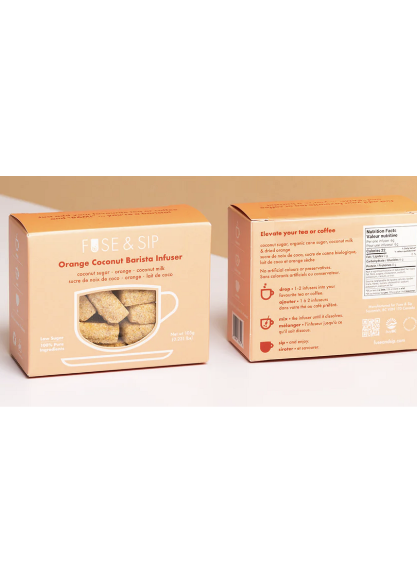 Fuse & Sip Fuse & Sip: Orange Coconut Barista Cubes