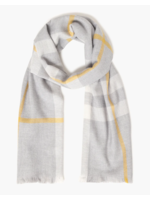 Foxford Mills Foxford Scarf Giant - Grey/White/Gold Extra fine Merino Wool