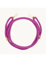 Louvini Paris Louvini Cross Body Sailing Rope Adjustable Strap 1 - Multicolour Tessa Fuchsia /Violet/ Gold
