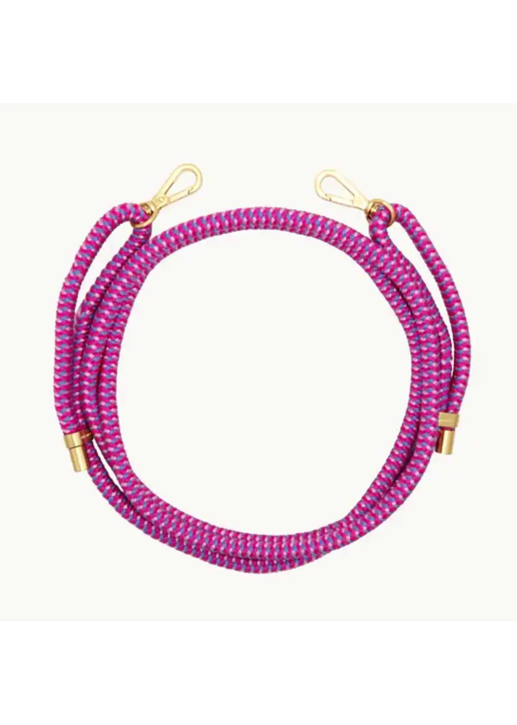 Louvini Paris Louvini Cross Body Sailing Rope Adjustable Strap 1 - Multicolour Tessa Fuchsia /Violet/ Gold