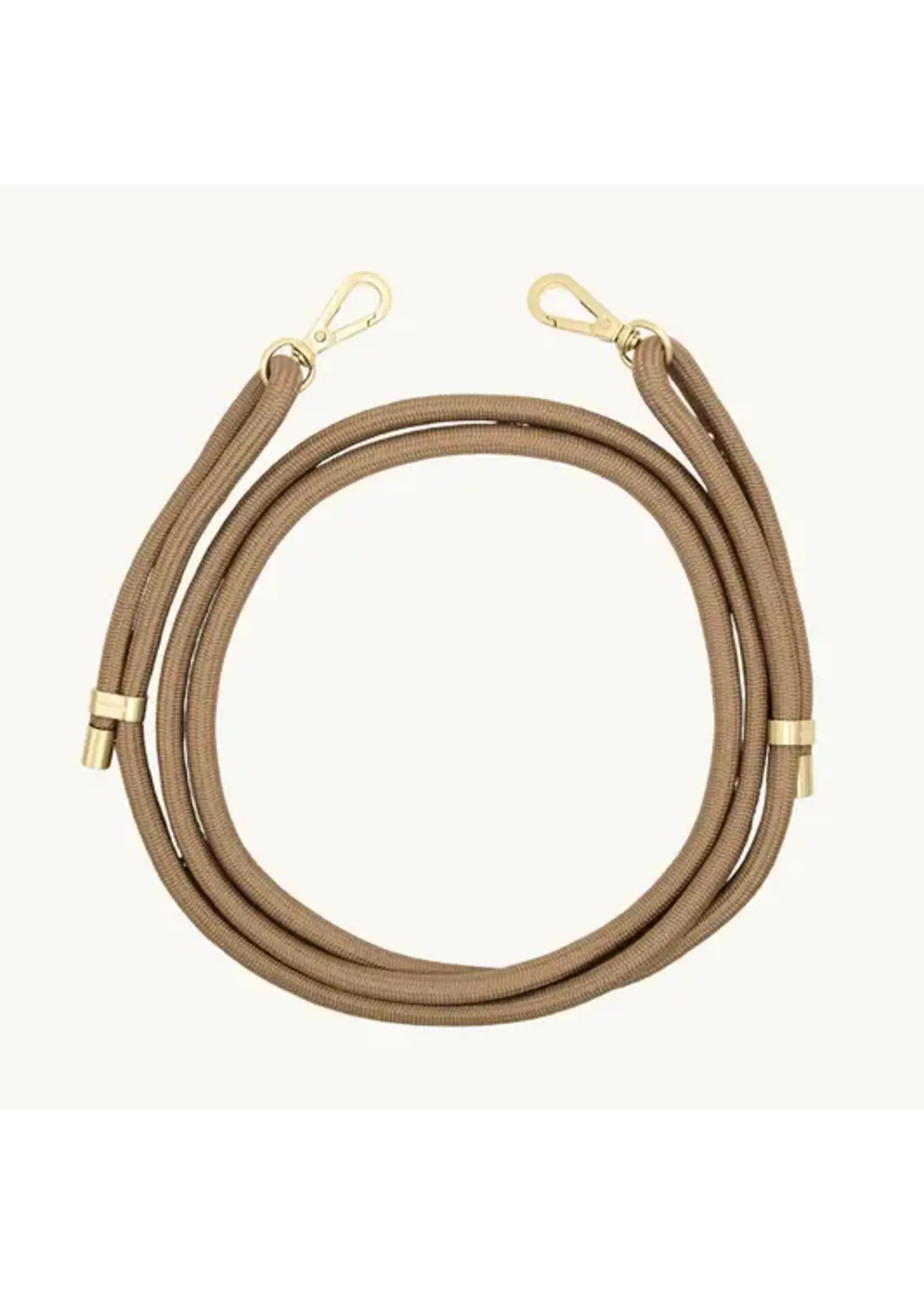 Louvini Paris Louvini Cross Body Sailing Rope Adjustable Strap 1 - Solid Tessa Camel/Gold